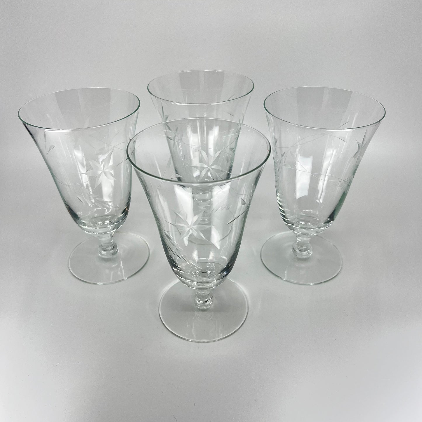 Wheat Flower Water Glasses (Set of 4)