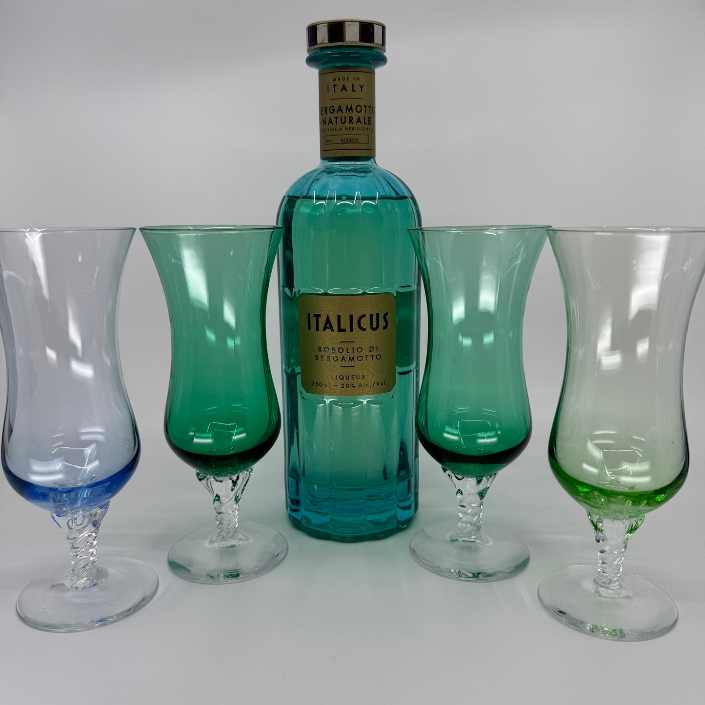 Hurricanes in Blue and Green (set of 4)