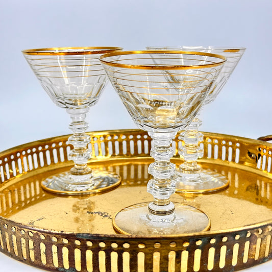 Gold Striped Apertif (set of 2)