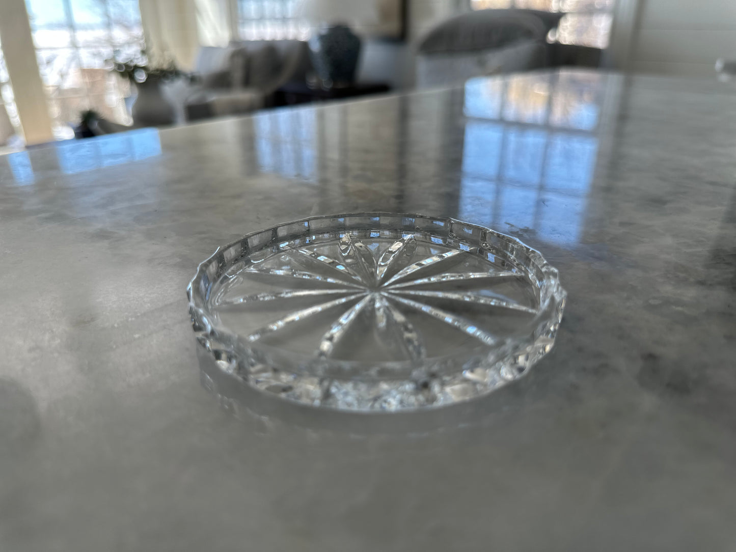 Hand Cut Crystal Coasters (Set of 8)