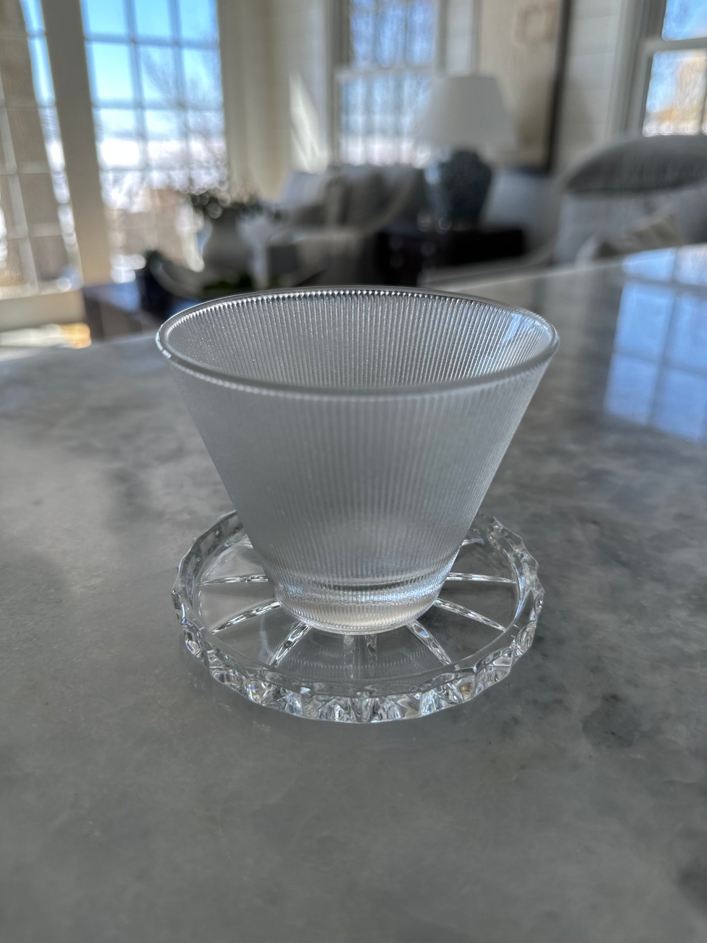 Hand Cut Crystal Coasters (Set of 8)