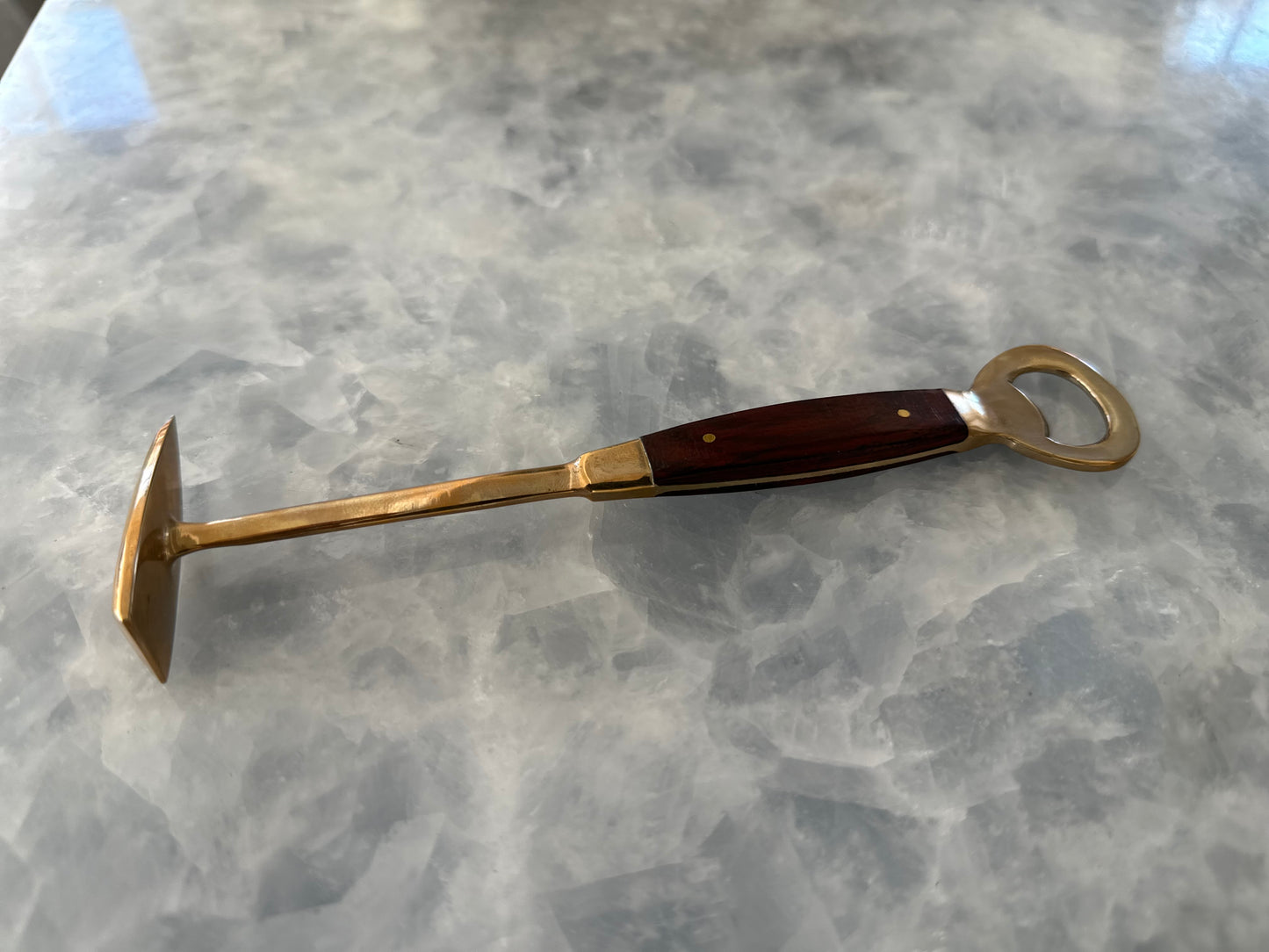 Brass & Wood Beer Opener & Ice Pick