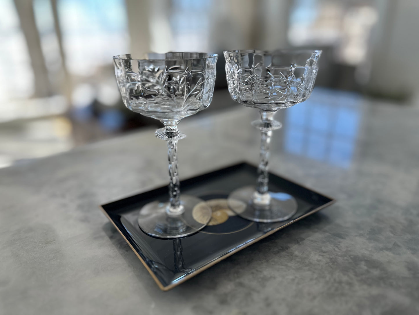 Tall Glass Coupes (Set of 5)