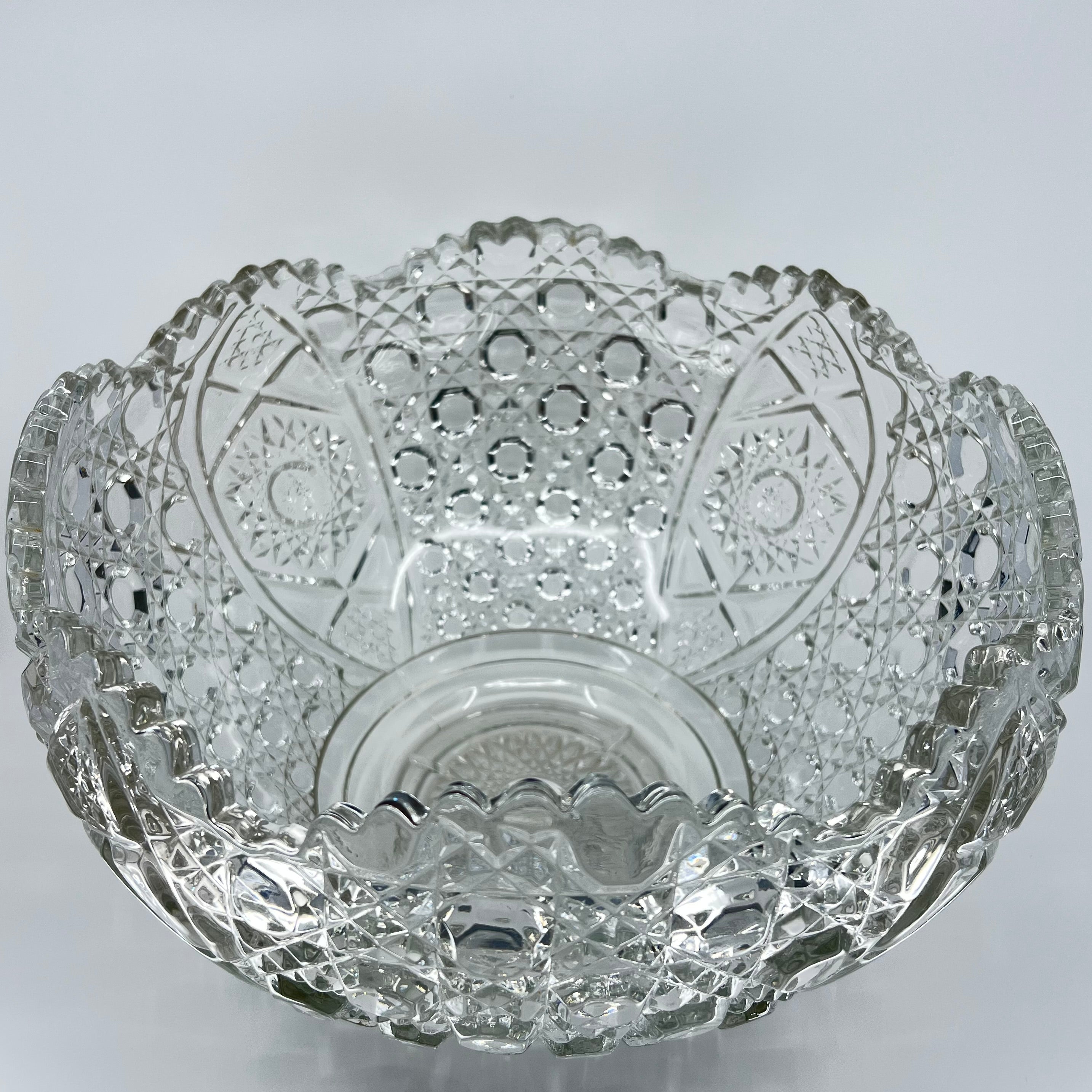 Cutt glass punch bowl set shops