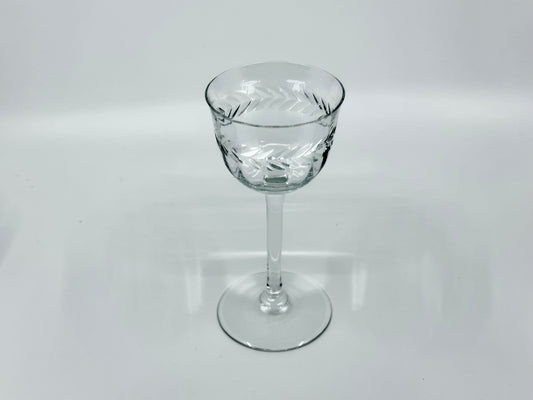 Laurel Tall Wreath Cordial Glasses (Set of 5+1)