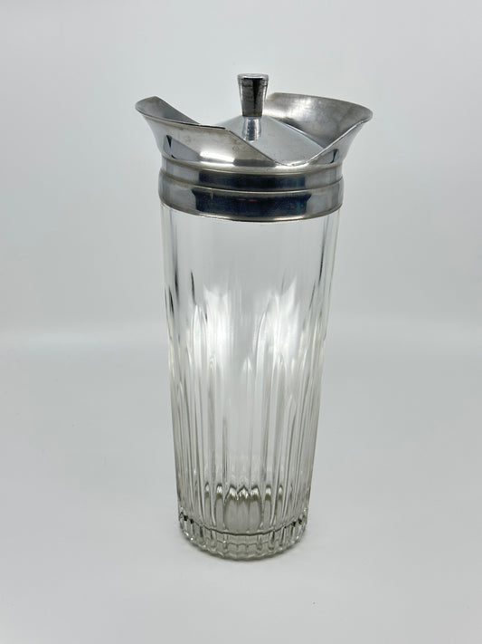 MCM Glass & Aluminum Cocktail Shaker
