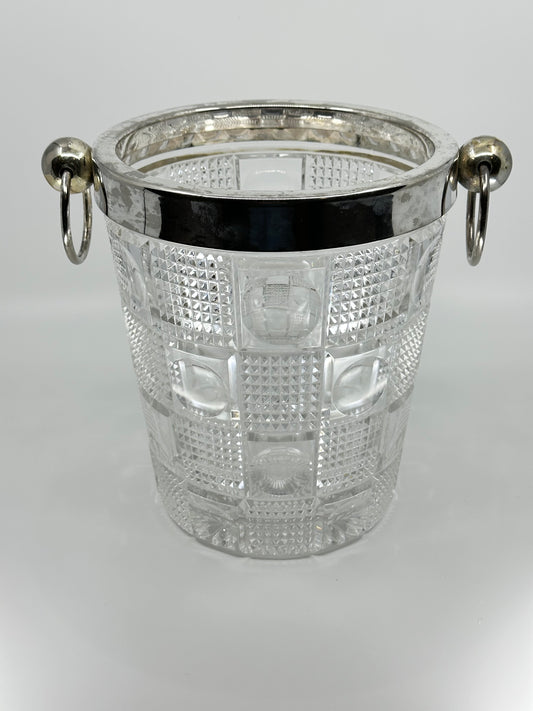 Silver and Glass Ice Bucket
