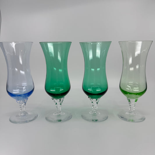 Hurricanes in Blue and Green (set of 4)