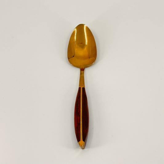 Brass & Wood Demitasse Spoons (set of 4)