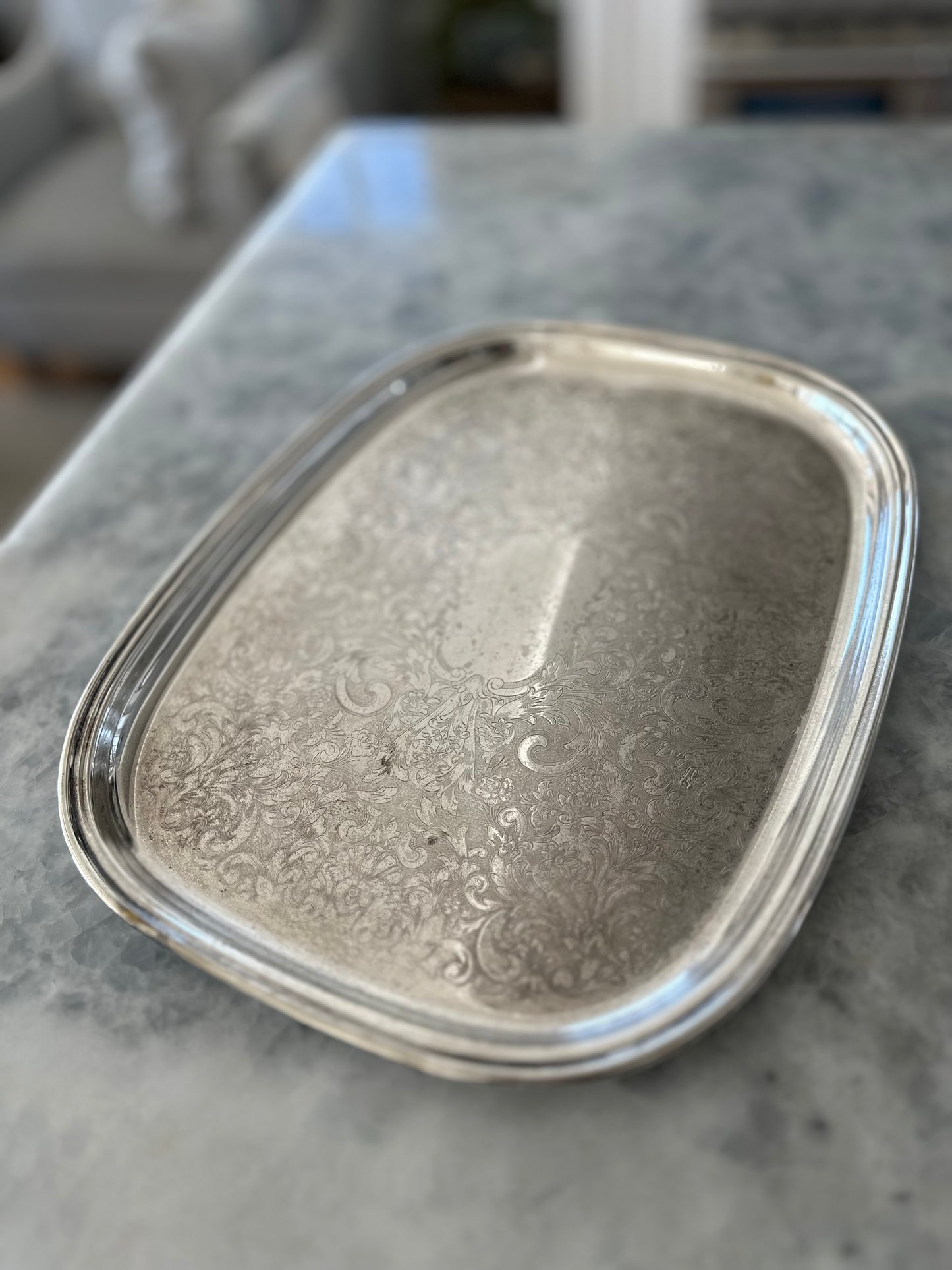 Silver Plated Rectangle Tray